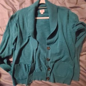 Mossimo Green Button Up Cardigan